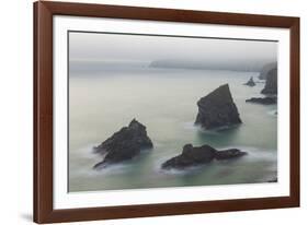 Bedruthan Steps-Peter Adams-Framed Giclee Print