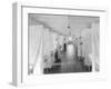 Beds Separated by Sheets to Isolate Patients During Spanish Flu Epidemic 1918-19-null-Framed Photo