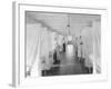 Beds Separated by Sheets to Isolate Patients During Spanish Flu Epidemic 1918-19-null-Framed Photo