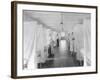 Beds Separated by Sheets to Isolate Patients During Spanish Flu Epidemic 1918-19-null-Framed Photo