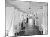 Beds Separated by Sheets to Isolate Patients During Spanish Flu Epidemic 1918-19-null-Mounted Photo