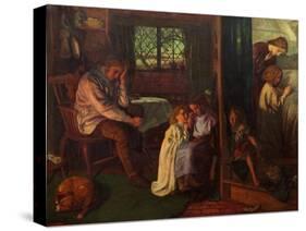 Bedtime, 1862-Arthur Hughes-Stretched Canvas