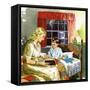 Bedtime Story-Imogene M. McPherson -Framed Stretched Canvas