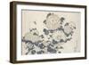 Bee and Chrysanthemums, from the Series Big Flowers-Katsushika Hokusai-Framed Giclee Print
