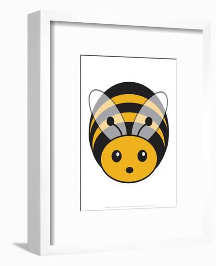 Bee - Animaru Cartoon Animal Print-Animaru-Framed Giclee Print