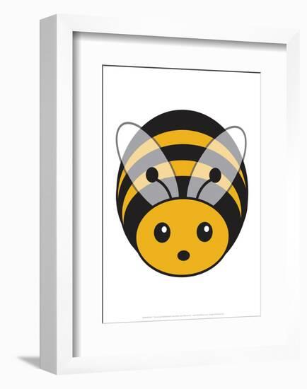 Bee - Animaru Cartoon Animal Print-Animaru-Framed Giclee Print