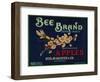 Bee Apple Crate Label - San Francisco, CA-Lantern Press-Framed Art Print