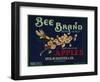 Bee Apple Crate Label - San Francisco, CA-Lantern Press-Framed Art Print