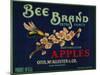 Bee Apple Crate Label - San Francisco, CA-Lantern Press-Mounted Art Print