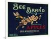 Bee Apple Crate Label - San Francisco, CA-Lantern Press-Framed Art Print