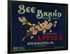 Bee Apple Crate Label - San Francisco, CA-Lantern Press-Framed Art Print