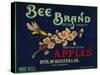 Bee Apple Crate Label - San Francisco, CA-Lantern Press-Stretched Canvas