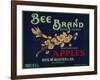 Bee Apple Crate Label - San Francisco, CA-Lantern Press-Framed Art Print