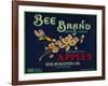 Bee Apple Crate Label - San Francisco, CA-Lantern Press-Framed Art Print