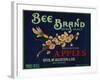 Bee Apple Crate Label - San Francisco, CA-Lantern Press-Framed Art Print