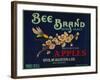 Bee Apple Crate Label - San Francisco, CA-Lantern Press-Framed Art Print