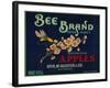 Bee Apple Crate Label - San Francisco, CA-Lantern Press-Framed Art Print