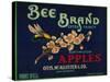 Bee Apple Crate Label - San Francisco, CA-Lantern Press-Stretched Canvas