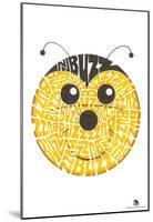 Bee Buzz Text Poster-null-Mounted Poster