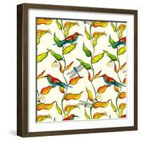 Bee Eaters, 2017-Andrew Watson-Framed Giclee Print