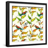 Bee Eaters, 2017-Andrew Watson-Framed Giclee Print