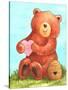 Bee Happy Bear-Melinda Hipsher-Stretched Canvas