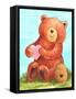 Bee Happy Bear-Melinda Hipsher-Framed Stretched Canvas