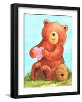 Bee Happy Bear-Melinda Hipsher-Framed Giclee Print