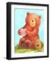 Bee Happy Bear-Melinda Hipsher-Framed Giclee Print