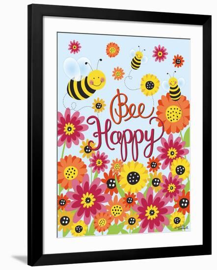 Bee Happy-Elizabeth Caldwell-Framed Giclee Print