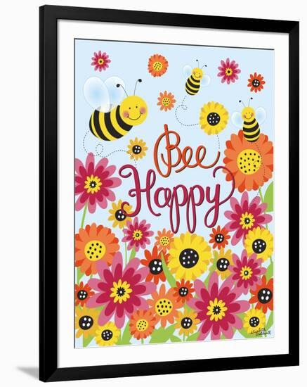 Bee Happy-Elizabeth Caldwell-Framed Giclee Print