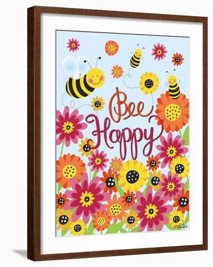 Bee Happy-Elizabeth Caldwell-Framed Giclee Print