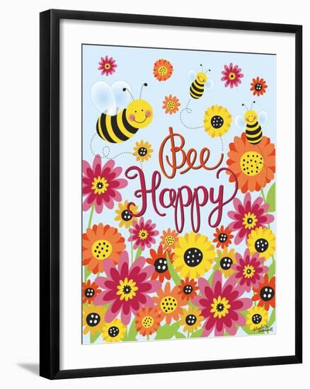 Bee Happy-Elizabeth Caldwell-Framed Giclee Print