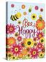 Bee Happy-Elizabeth Caldwell-Stretched Canvas