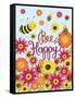 Bee Happy-Elizabeth Caldwell-Framed Stretched Canvas