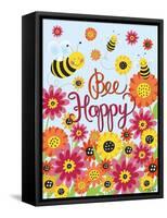 Bee Happy-Elizabeth Caldwell-Framed Stretched Canvas