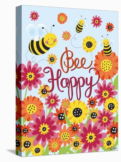 Bee Happy-Elizabeth Caldwell-Stretched Canvas