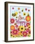 Bee Happy-Elizabeth Caldwell-Framed Giclee Print