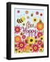 Bee Happy-Elizabeth Caldwell-Framed Giclee Print