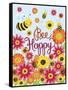 Bee Happy-Elizabeth Caldwell-Framed Stretched Canvas