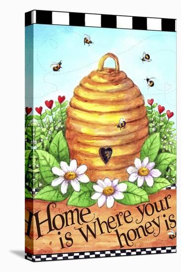 Bee Hive Home-Melinda Hipsher-Stretched Canvas