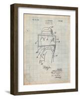 Bee Keeper Hat and Veil Patent-Cole Borders-Framed Art Print