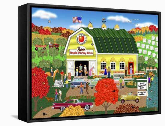 Bee's Apple Honey Barn-Mark Frost-Framed Stretched Canvas