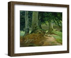 Beech Trees in Frederiksdal Near Copenhagen, 1828-Christian Ernst Bernhard Morgenstern-Framed Giclee Print