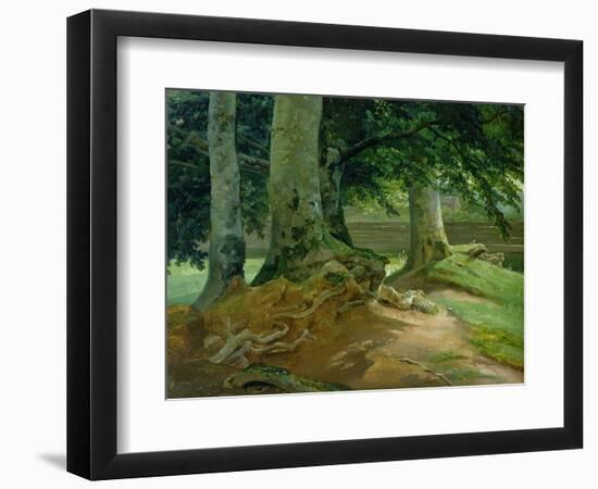 Beech Trees in Frederiksdal Near Copenhagen, 1828-Christian Ernst Bernhard Morgenstern-Framed Giclee Print