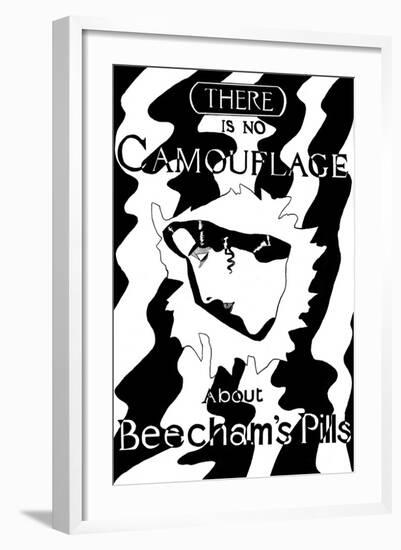 Beecham's Pills Camouflage Themed Advertisement-null-Framed Art Print