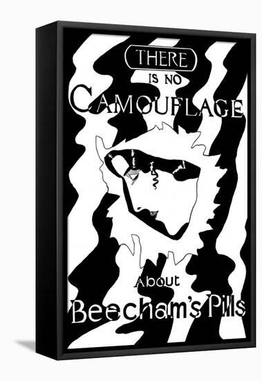 Beecham's Pills Camouflage Themed Advertisement-null-Framed Stretched Canvas