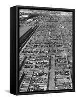 Beef Cattle Being Held in Large Pens at the Union Stockyards-Bernard Hoffman-Framed Stretched Canvas