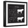 Beef Cuts - Blackboard-ONiONAstudio-Framed Art Print