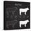 Beef Cuts - Blackboard-ONiONAstudio-Stretched Canvas